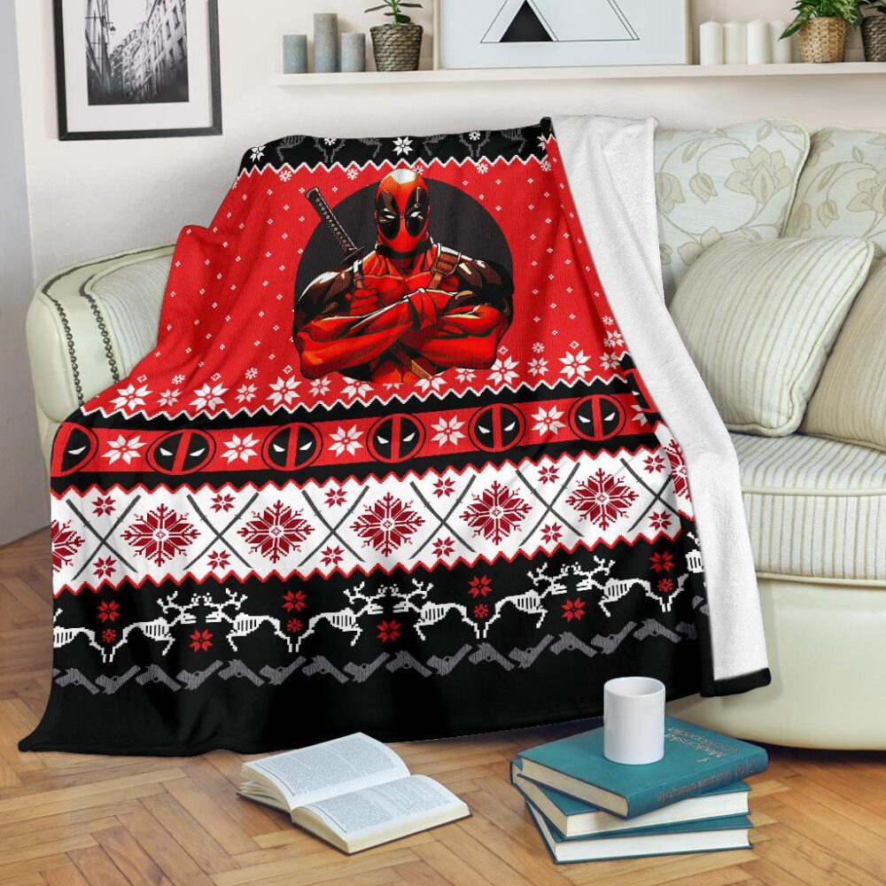 Deadpool Ugly Christmas Custom Blanket Home Decor