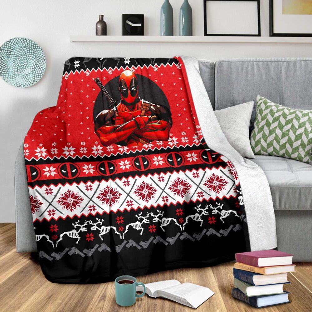 Deadpool Ugly Christmas Custom Blanket Home Decor