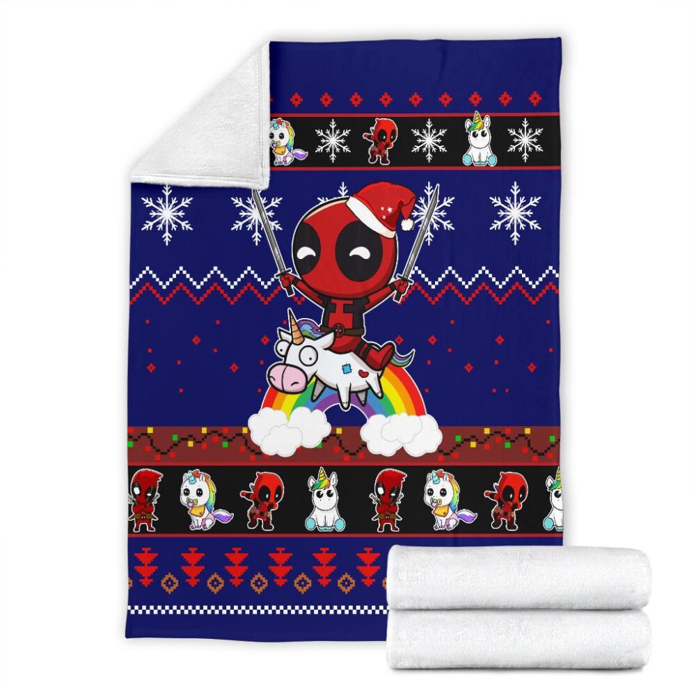 Deadpool Unicorn Christmas Blanket Amazing Gift Idea