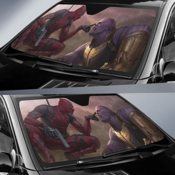 deadpool vs thanos car sun shade custom car windshield accessories 9de0b