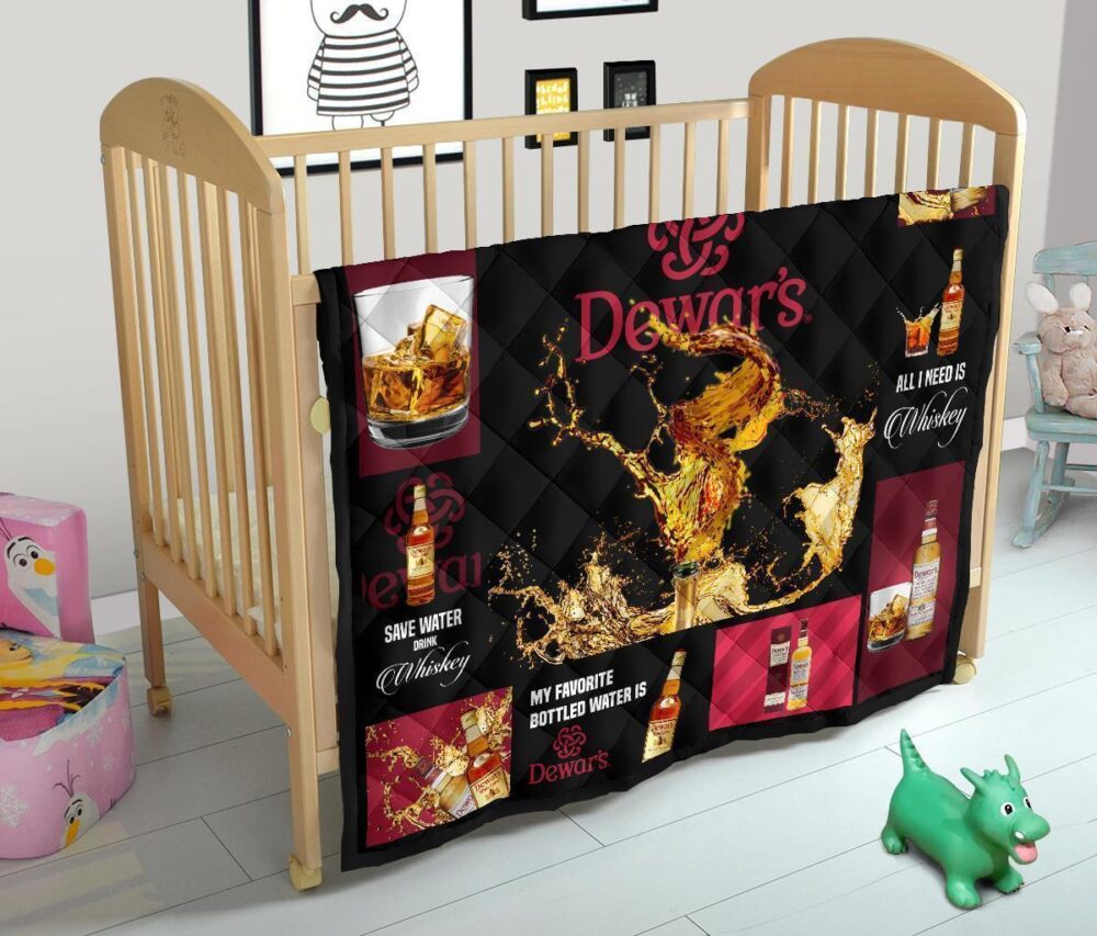 Dewar’s Scotch Quilt Blanket All I Need Is Whisky Gift Idea