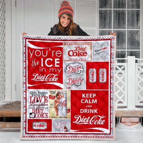 diet coke quilt blanket funny gift for soft drink lover csbia