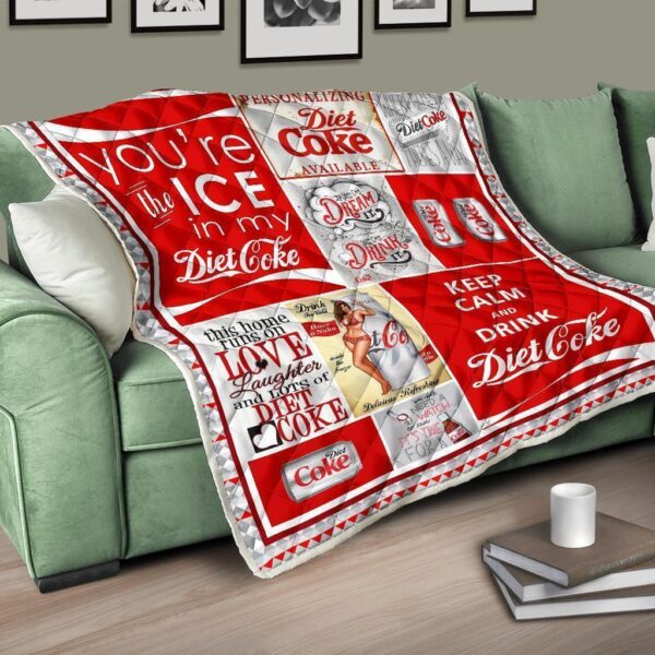 diet coke quilt blanket funny gift for soft drink lover qlisz