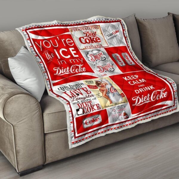 diet coke quilt blanket funny gift for soft drink lover w1okc