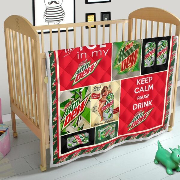 diet mountain dew quilt blanket funny gift for soft drink lover 3bso4