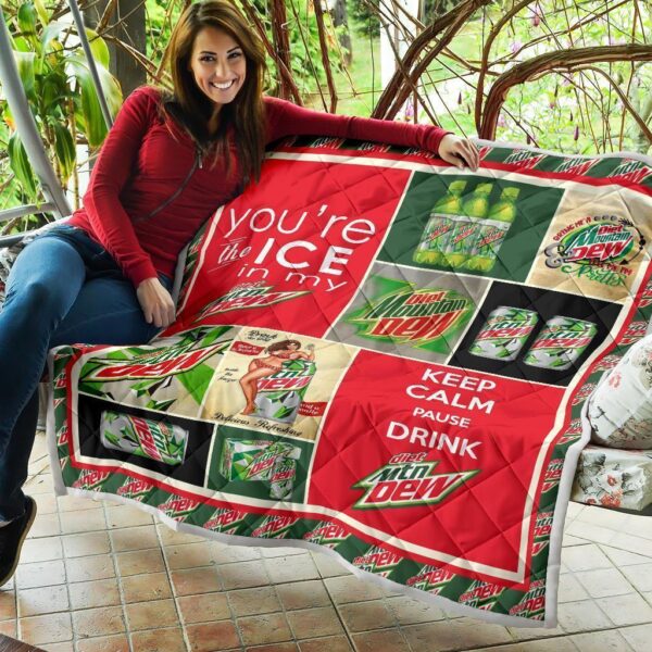 diet mountain dew quilt blanket funny gift for soft drink lover 7kj9f