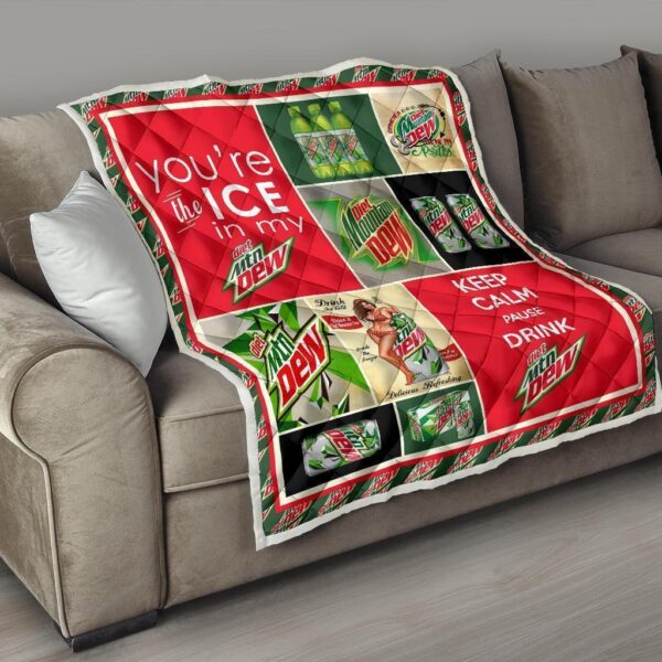 diet mountain dew quilt blanket funny gift for soft drink lover fevje