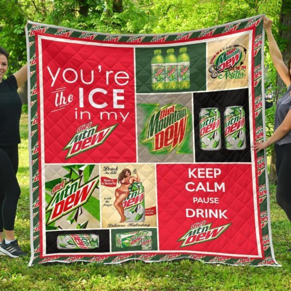 Diet Mountain Dew Quilt Blanket Funny Gift For Soft Drink Lover