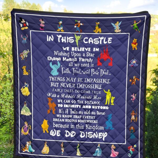 dn castle quilt blanket we believe in for dn fan gift enk60