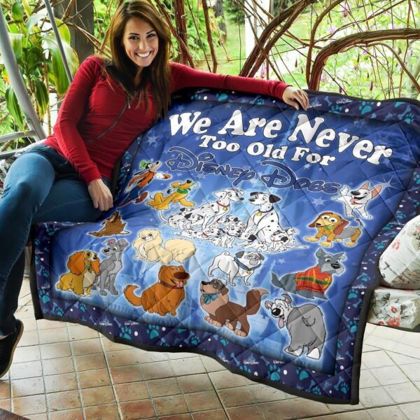 dn dogs quilt blanket we are never too old fan gift idea uvau0