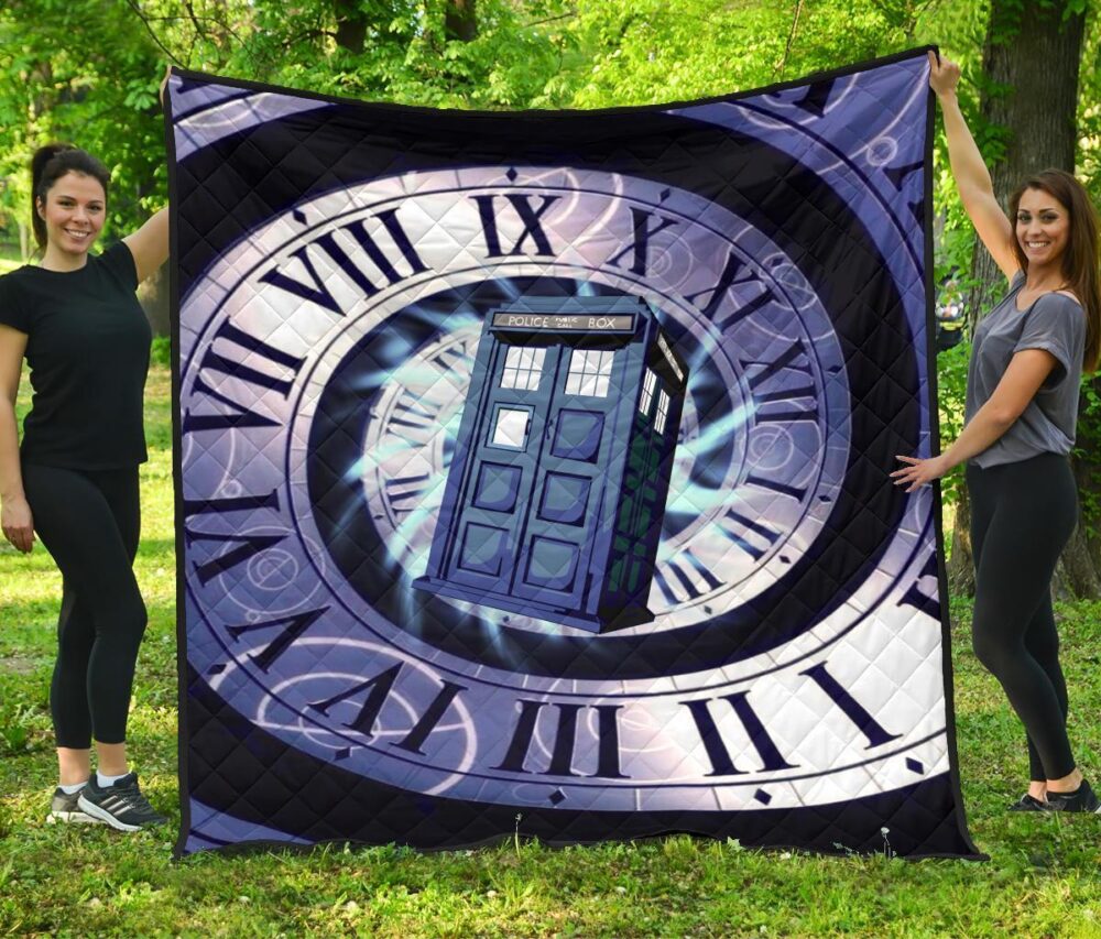 Doctor Who Tardis Quilt Blanket Funny Gift Idea For Fan