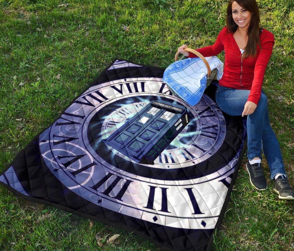 Doctor Who Tardis Quilt Blanket Funny Gift Idea For Fan