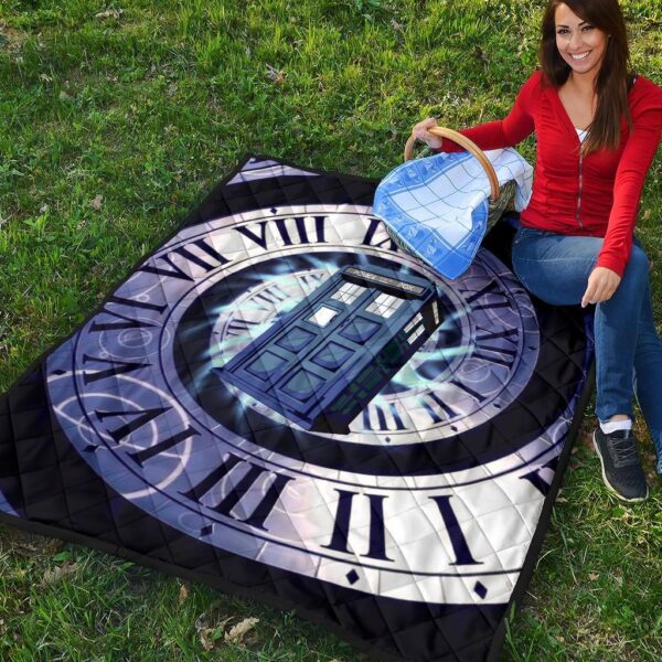 doctor who tardis quilt blanket funny gift idea for fan 3d3ta