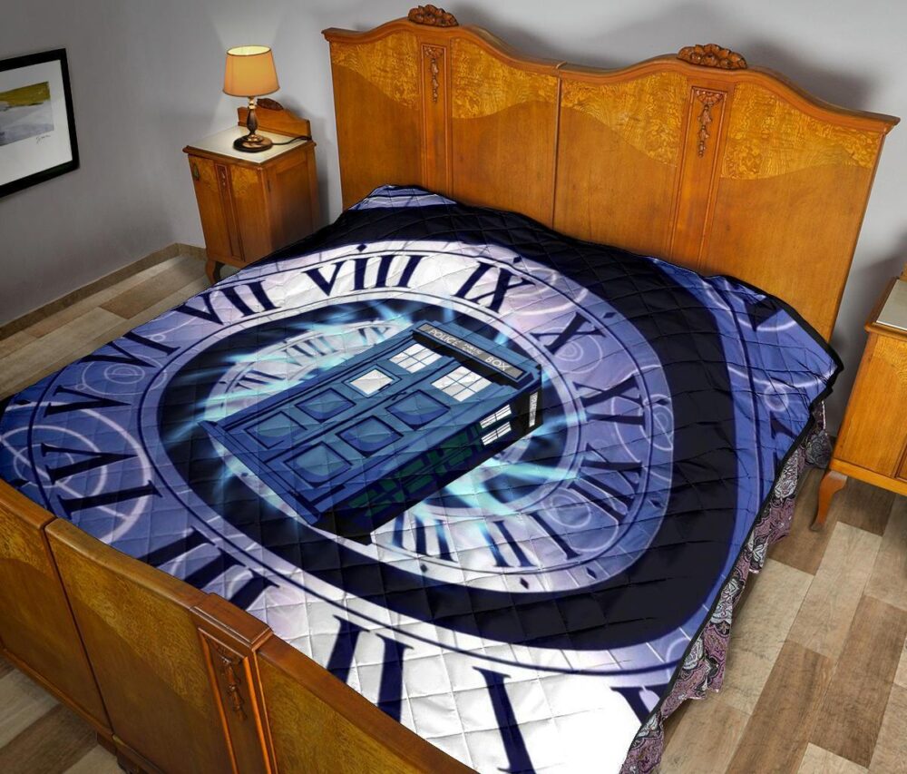 Doctor Who Tardis Quilt Blanket Funny Gift Idea For Fan