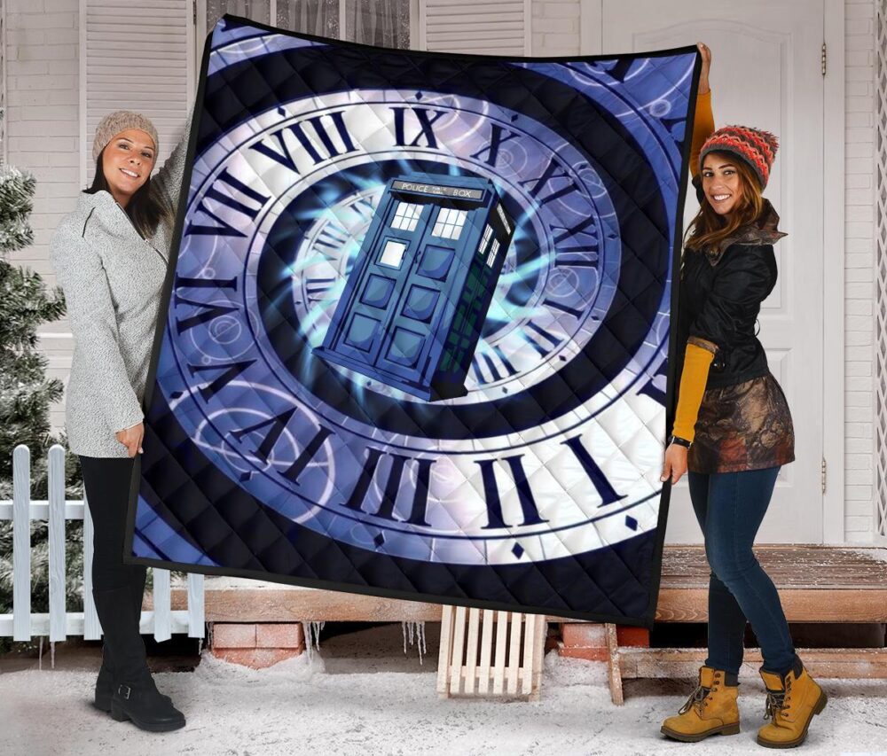 Doctor Who Tardis Quilt Blanket Funny Gift Idea For Fan