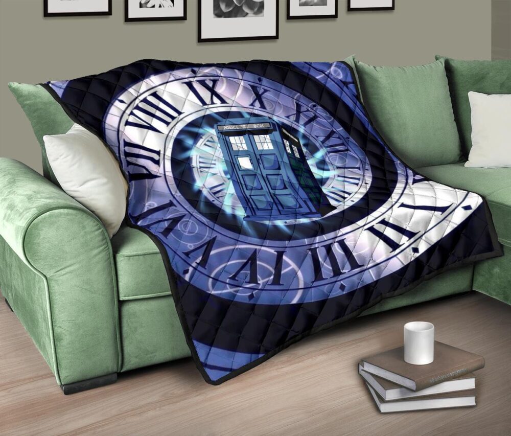 Doctor Who Tardis Quilt Blanket Funny Gift Idea For Fan