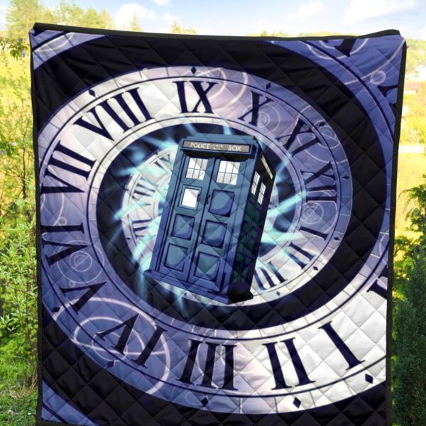 doctor who tardis quilt blanket funny gift idea for fan jcweg