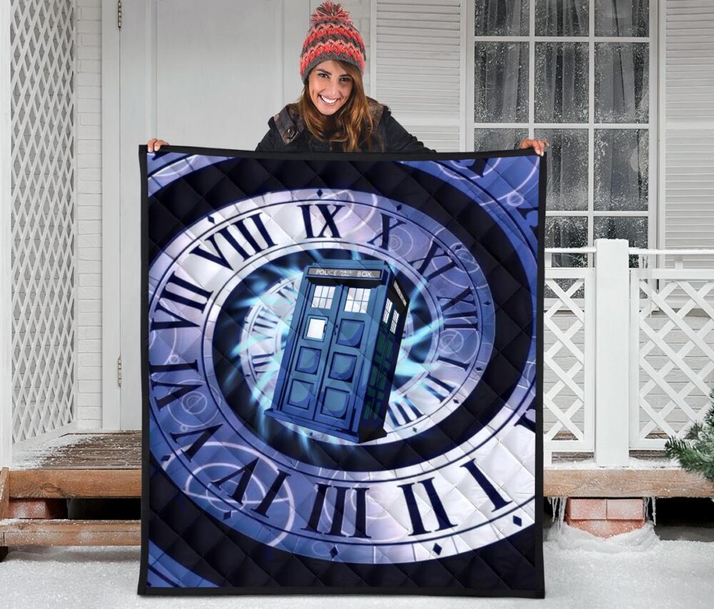 Doctor Who Tardis Quilt Blanket Funny Gift Idea For Fan