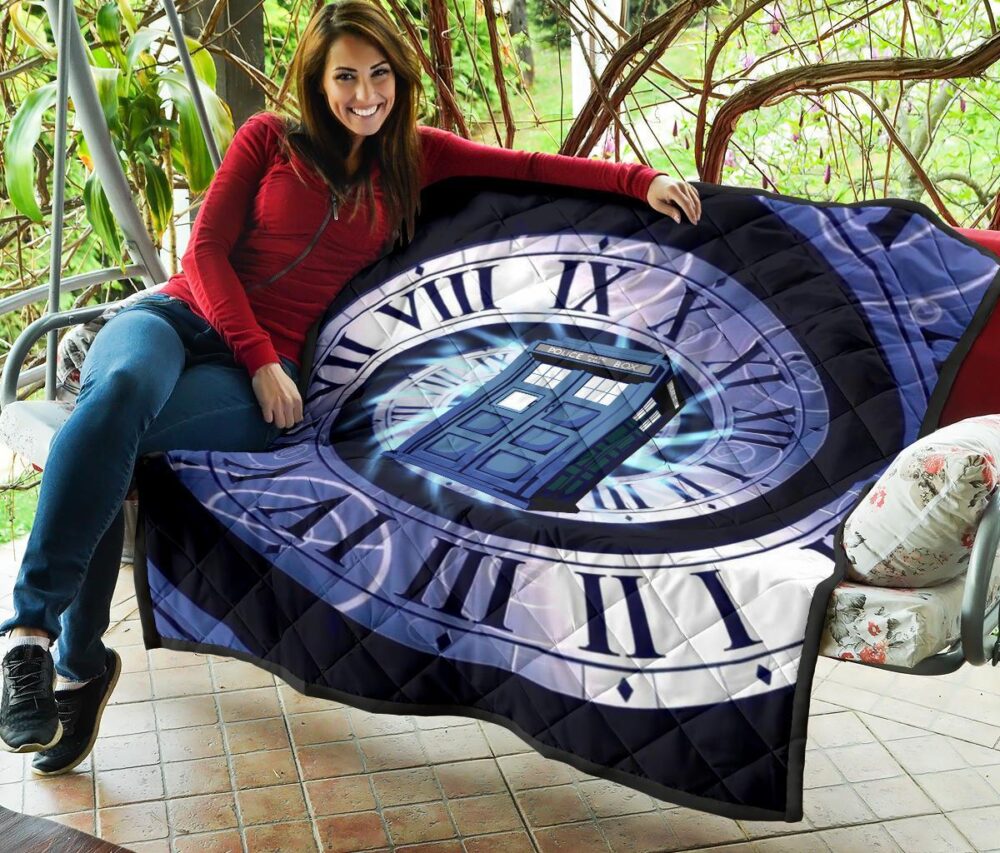 Doctor Who Tardis Quilt Blanket Funny Gift Idea For Fan