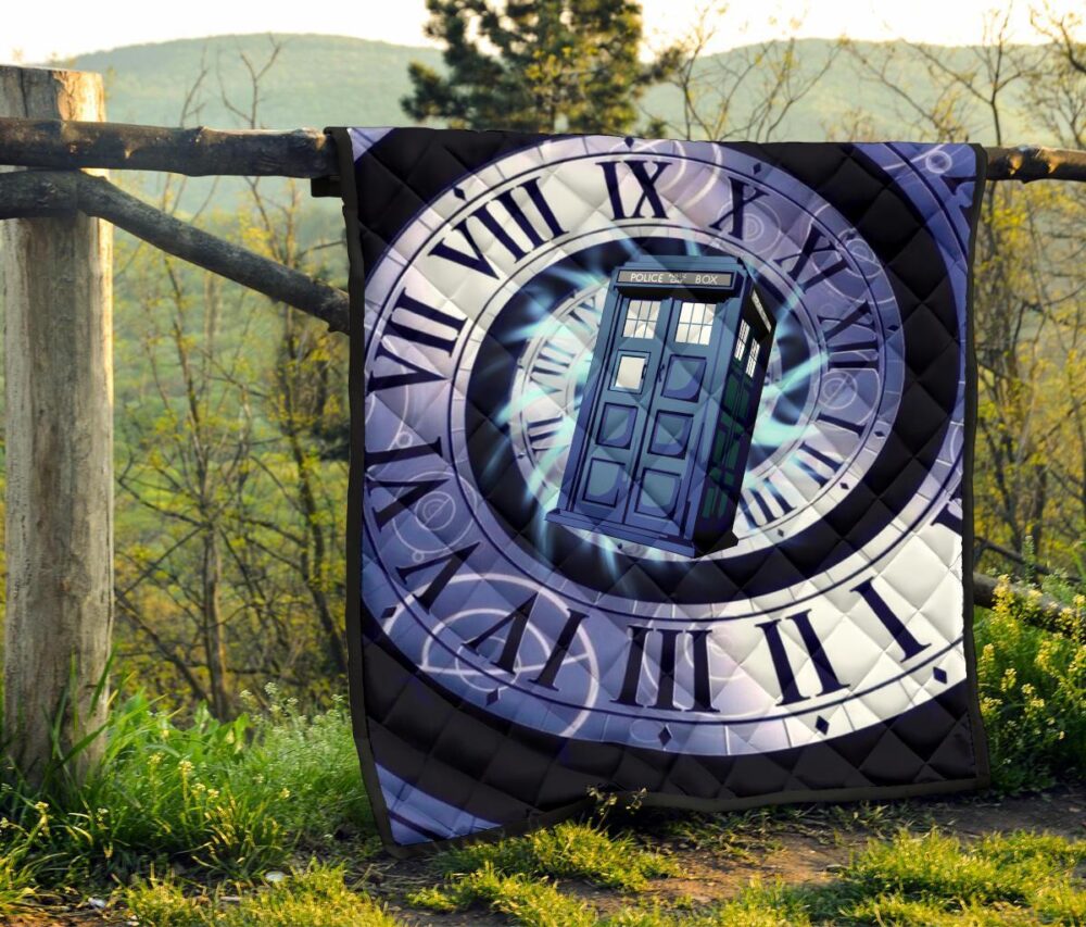 Doctor Who Tardis Quilt Blanket Funny Gift Idea For Fan