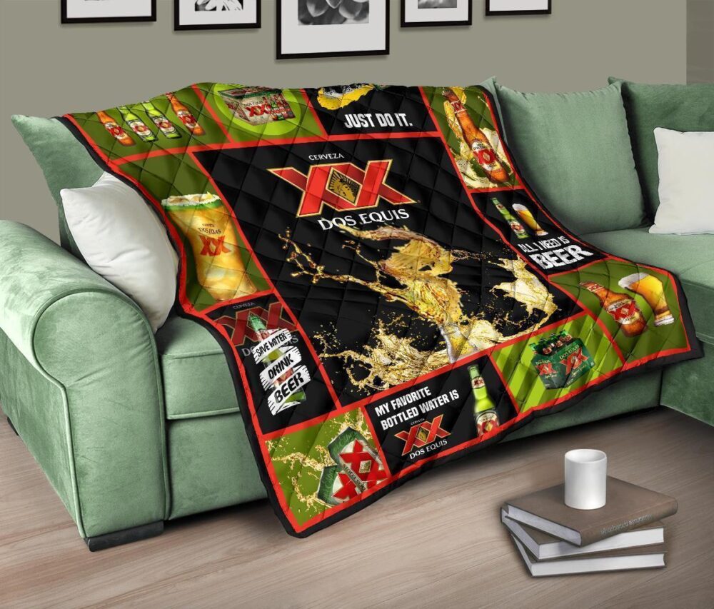 Dos Equis Quilt Blanket All I Need Is Beer Gift