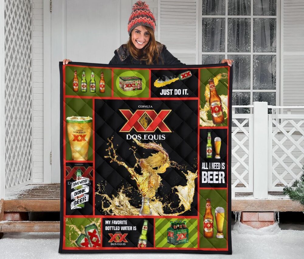 Dos Equis Quilt Blanket All I Need Is Beer Gift