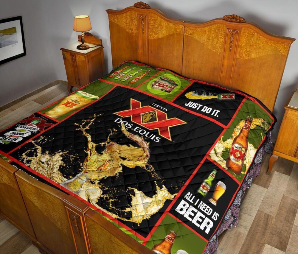 Dos Equis Quilt Blanket All I Need Is Beer Gift