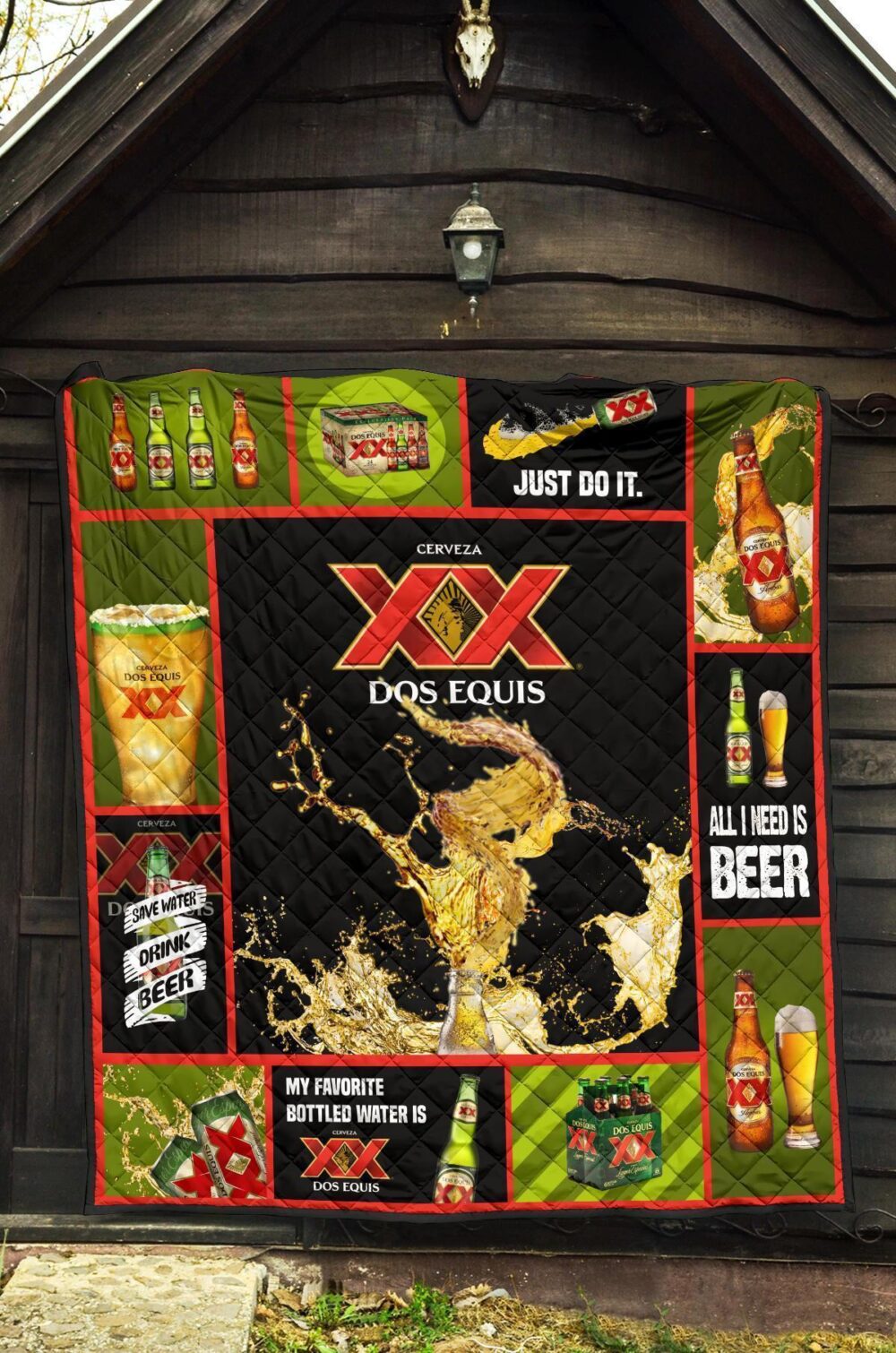 Dos Equis Quilt Blanket All I Need Is Beer Gift