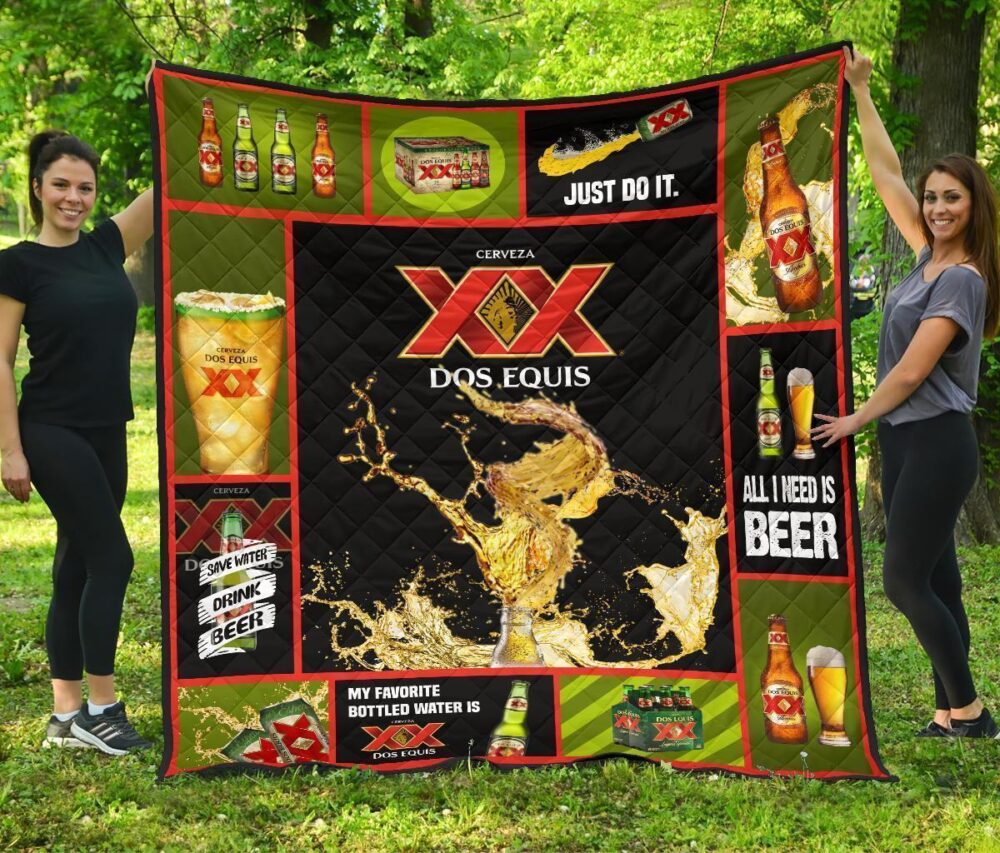 Dos Equis Quilt Blanket All I Need Is Beer Gift