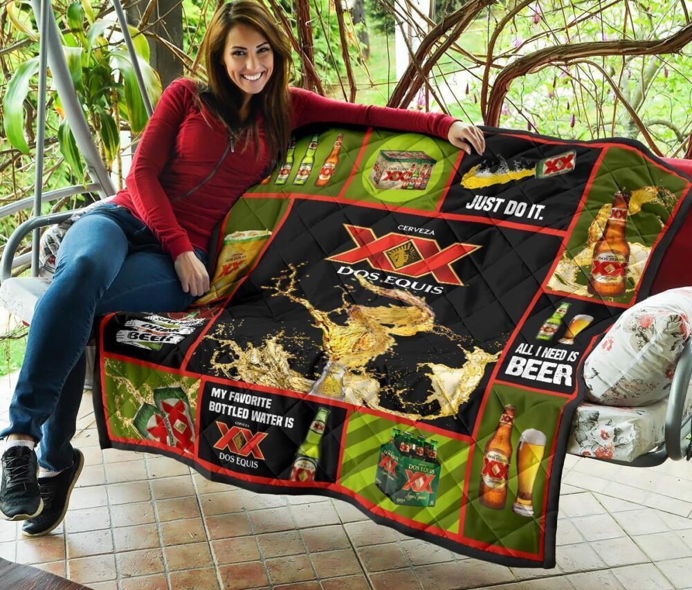 Dos Equis Quilt Blanket All I Need Is Beer Gift