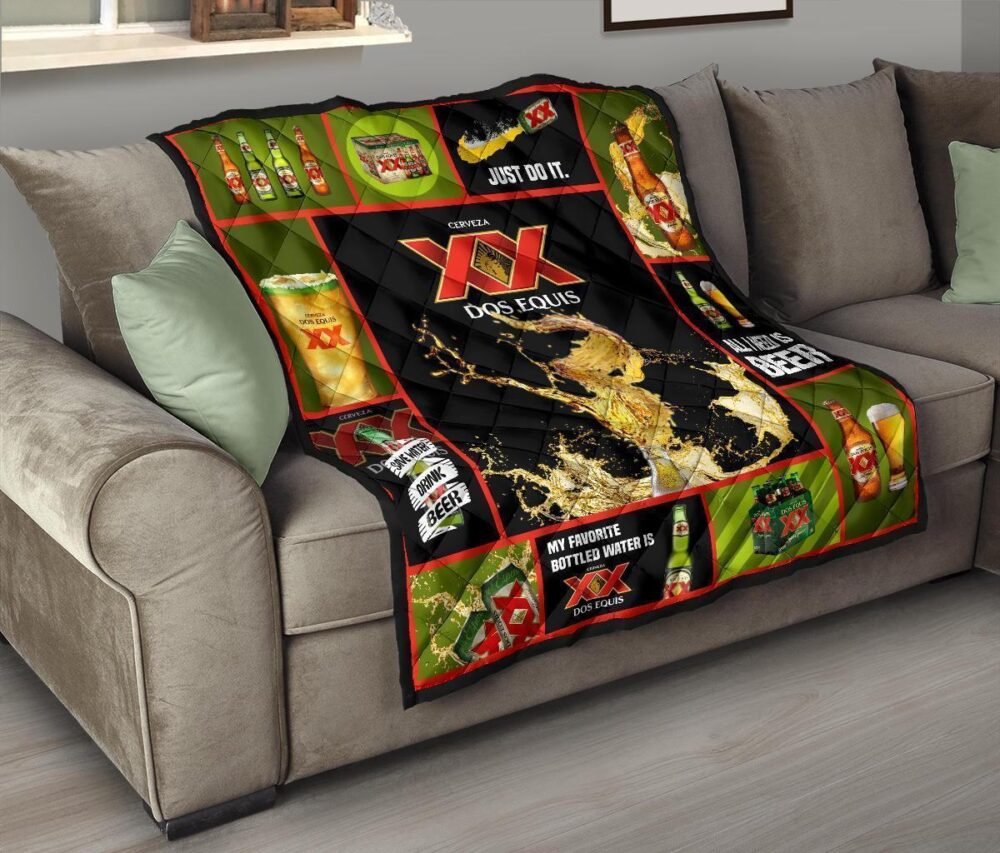 Dos Equis Quilt Blanket All I Need Is Beer Gift