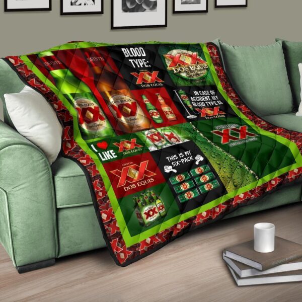 dos equis quilt blanket funny gift for beer lover 6eeeh