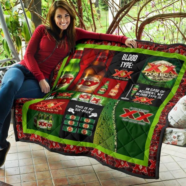 dos equis quilt blanket funny gift for beer lover 6mszg