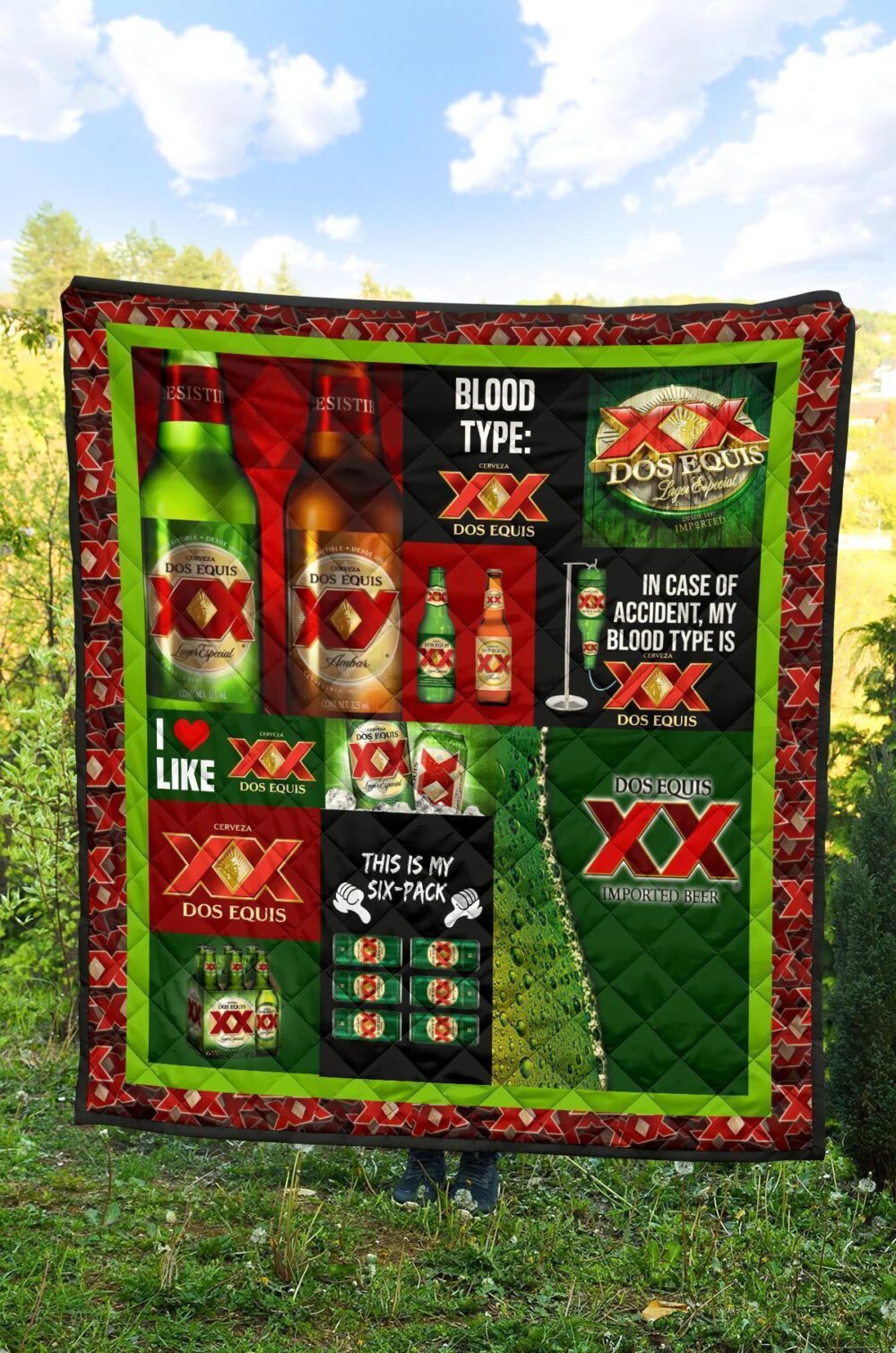 Dos Equis Quilt Blanket Funny Gift For Beer Lover