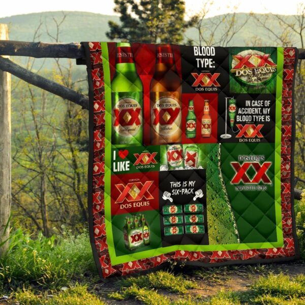 dos equis quilt blanket funny gift for beer lover dxcxr