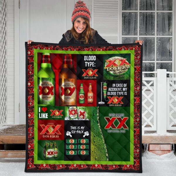 dos equis quilt blanket funny gift for beer lover heklf