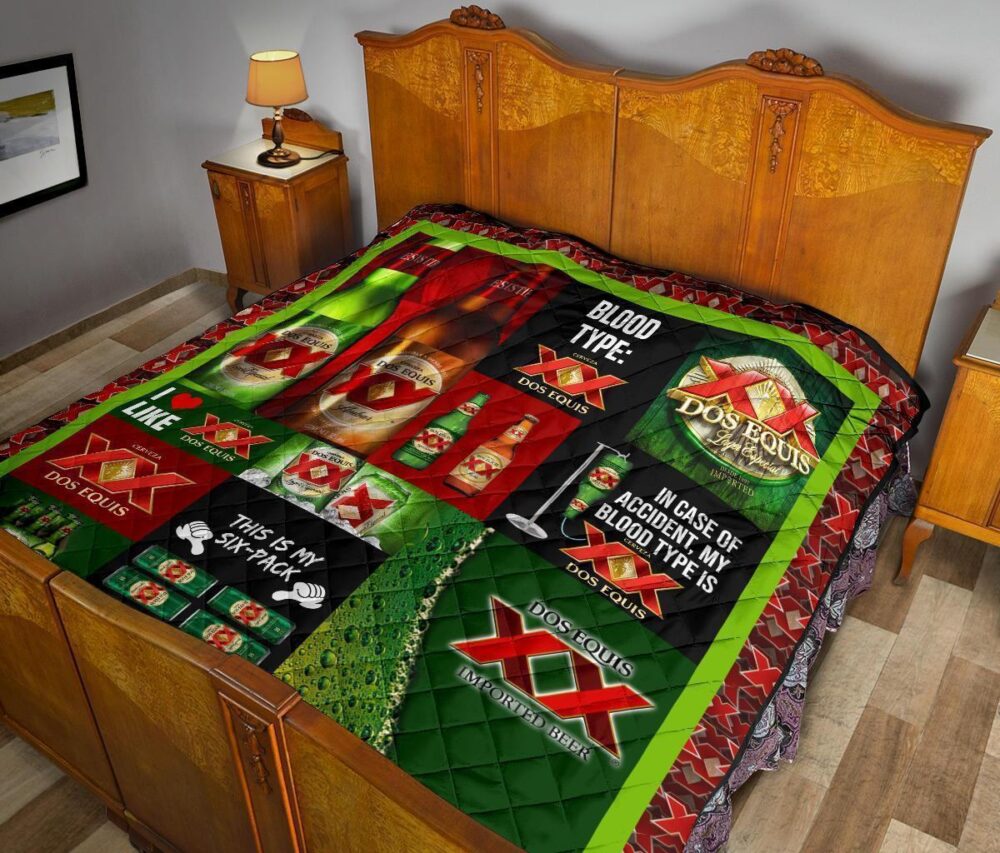 Dos Equis Quilt Blanket Funny Gift For Beer Lover