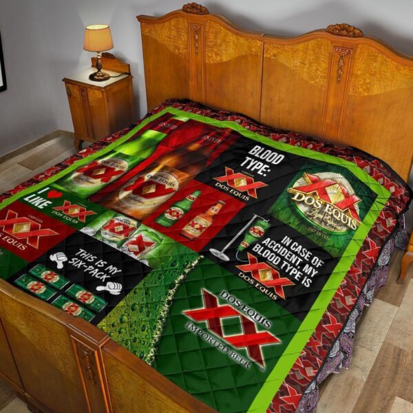 dos equis quilt blanket funny gift for beer lover k9tpe