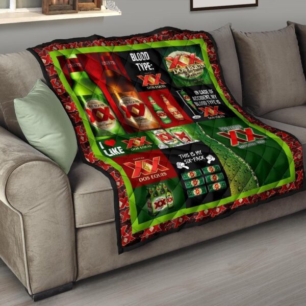 dos equis quilt blanket funny gift for beer lover kld1j