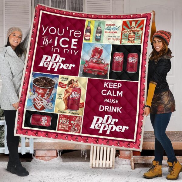 dr peeper quilt blanket funny gift for soft drink lover ecsb1