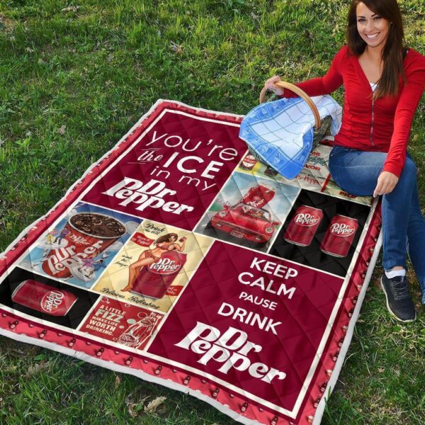 dr peeper quilt blanket funny gift for soft drink lover gyn5c