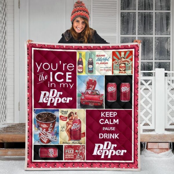 dr peeper quilt blanket funny gift for soft drink lover jvrug