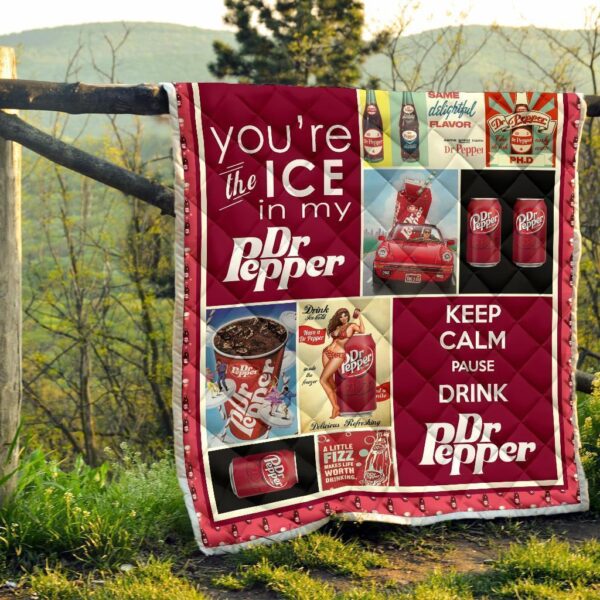 dr peeper quilt blanket funny gift for soft drink lover llskr