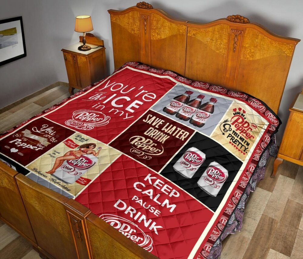 Dr Pepper Diet Quilt Blanket Funny Gift For Soft Drink Lover