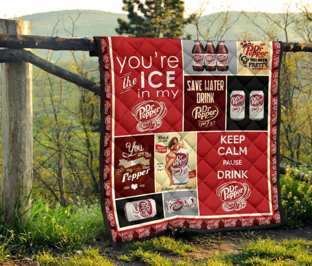 Dr Pepper Diet Quilt Blanket Funny Gift For Soft Drink Lover