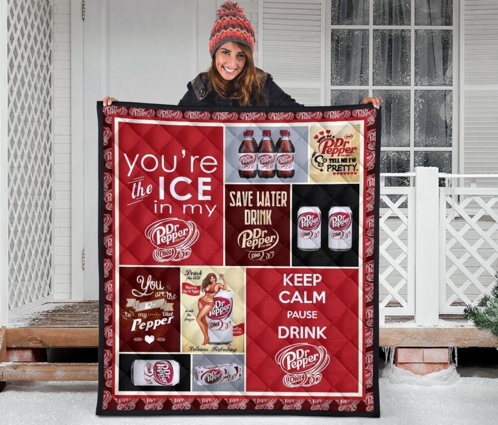 Dr Pepper Diet Quilt Blanket Funny Gift For Soft Drink Lover