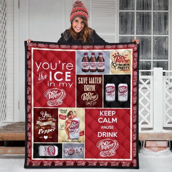 dr pepper diet quilt blanket funny gift for soft drink lover itagk