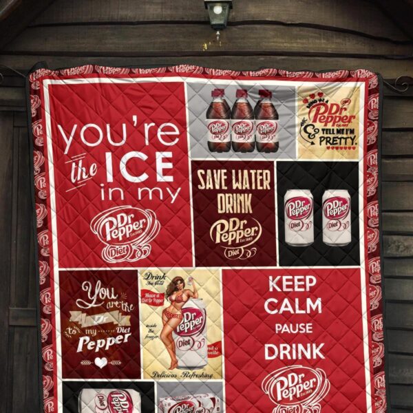 dr pepper diet quilt blanket funny gift for soft drink lover mejwr