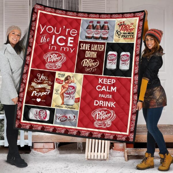 dr pepper diet quilt blanket funny gift for soft drink lover nxfmu