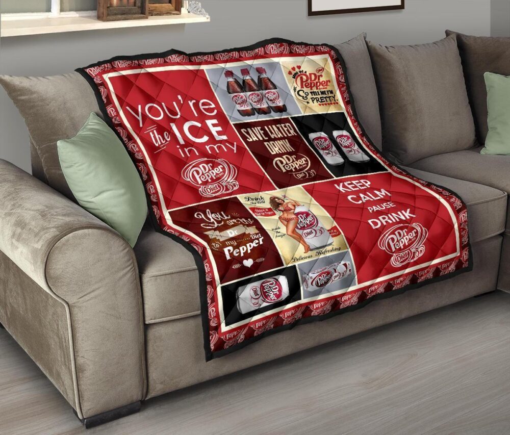 Dr Pepper Diet Quilt Blanket Funny Gift For Soft Drink Lover